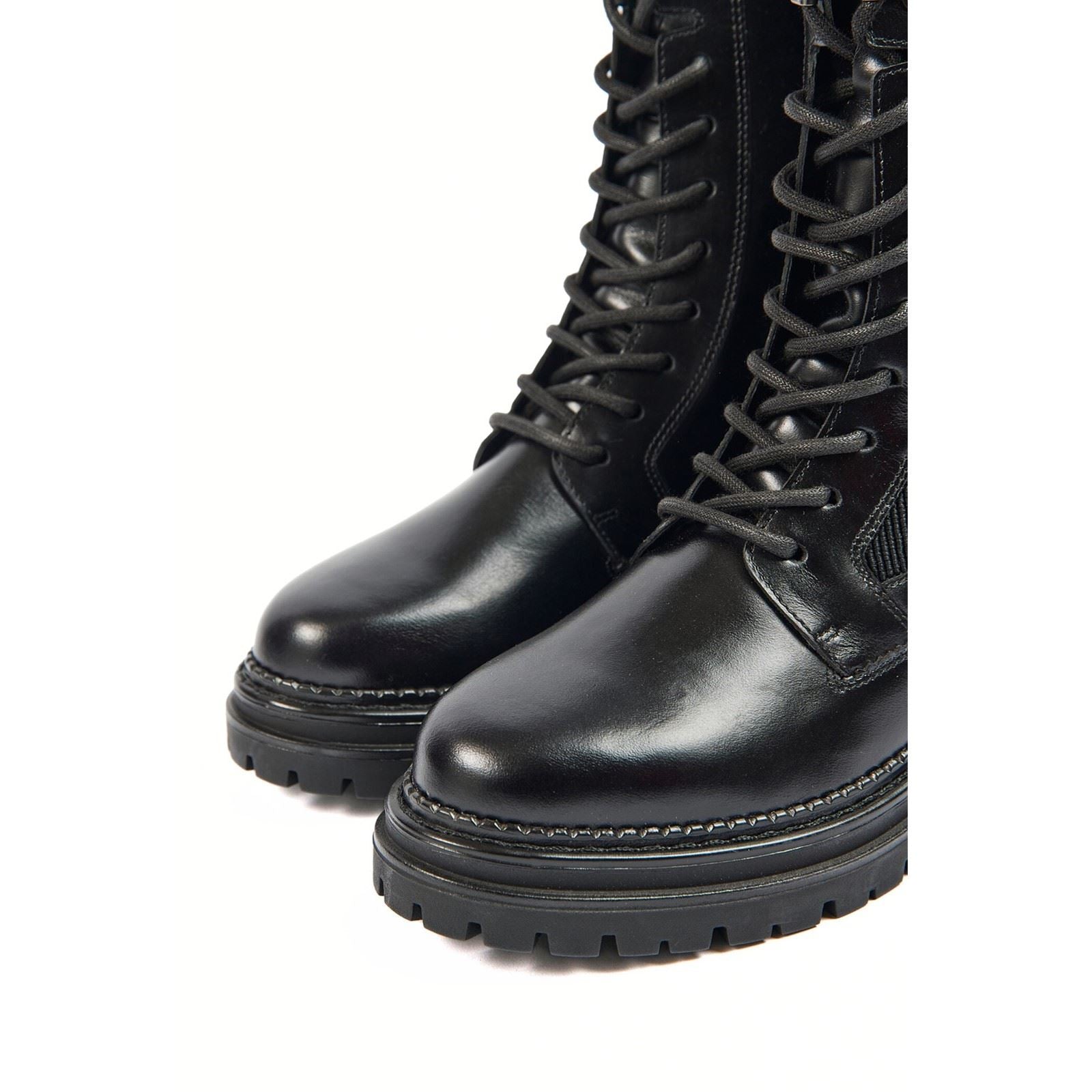 Pod Polly Leather/Textile Women's Black Boots