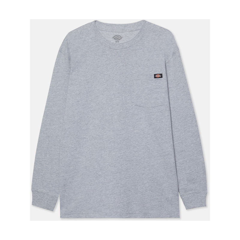 Dickies Pocket Long Sleeve Cotton Men's Grey T-Shirt