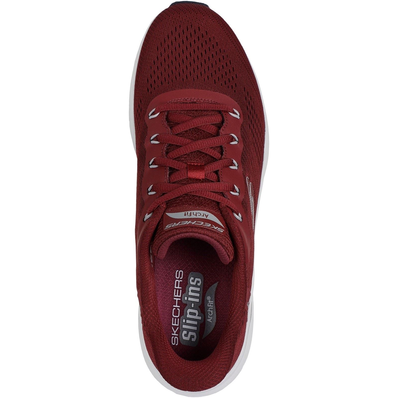 Skechers Arch Fit 2.0 Lestur Textile Men's Burgundy Trainers