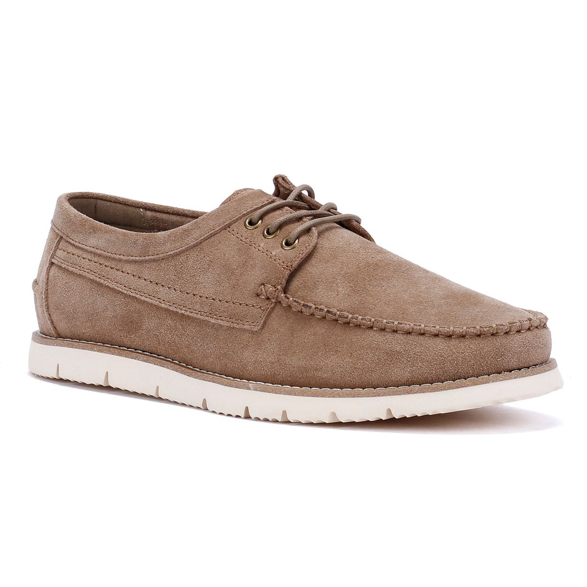 Ben Sherman Soho Suede Men's Stone Lace-Up Shoes