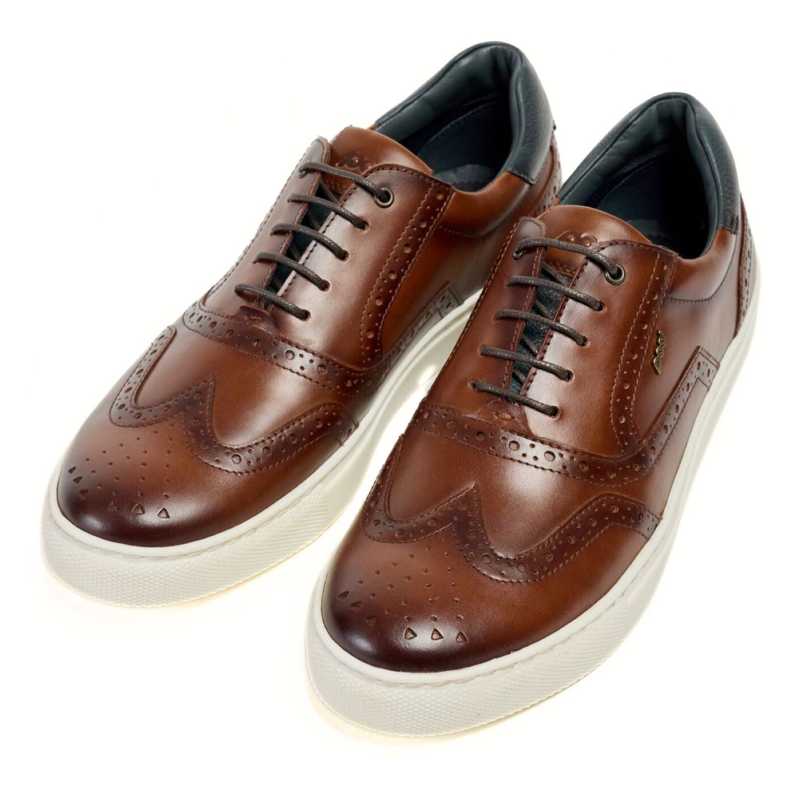 Pod Dobbs Leather Men's Tan Brogues Shoes
