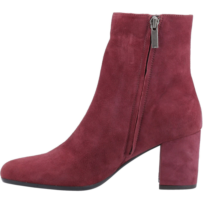 Hush Puppies Octavia Suede Women's Bordeaux Heeled Ankle Boots
