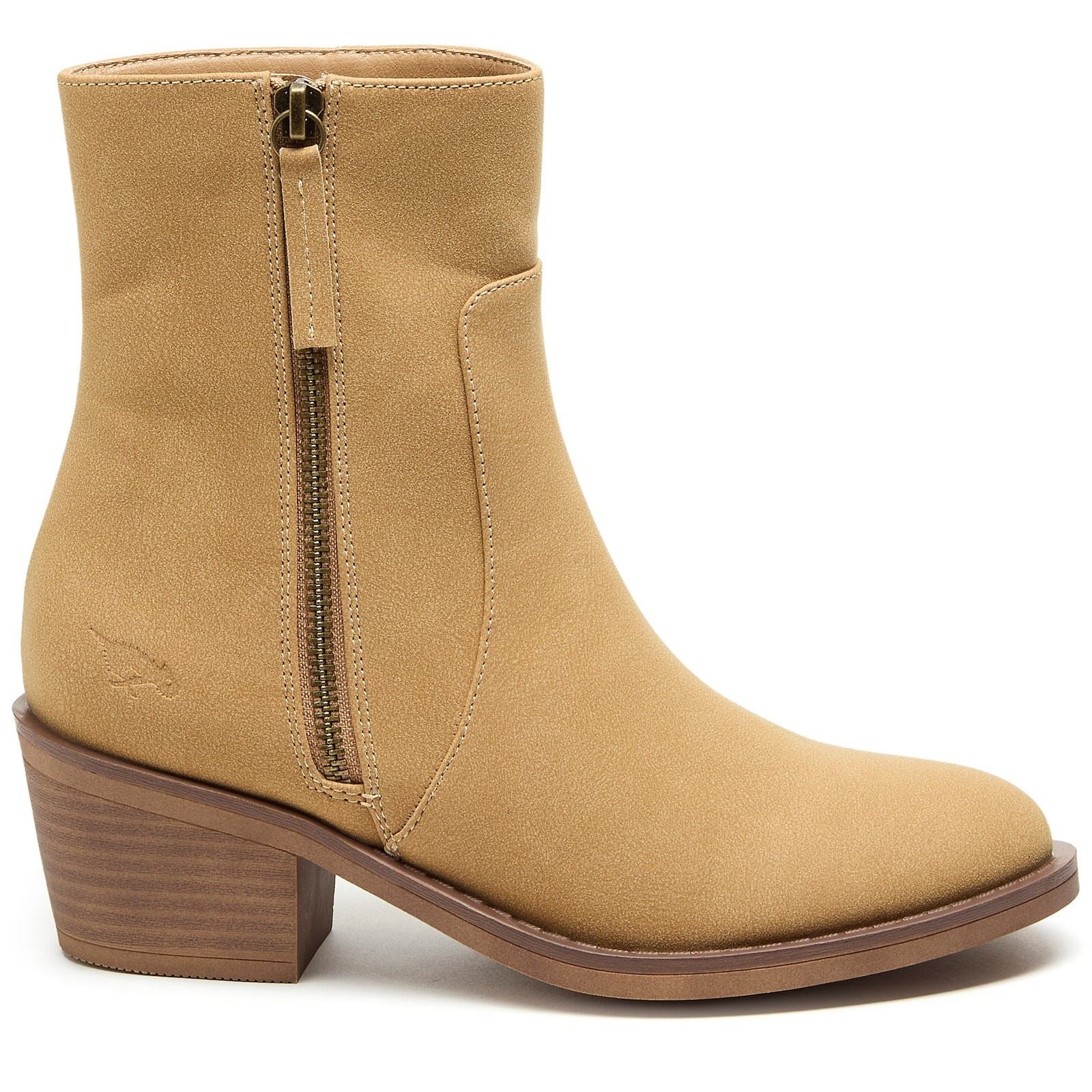 Rocket Dog Yonder Polyurethane Women's Camel Heeled Ankle Boots
