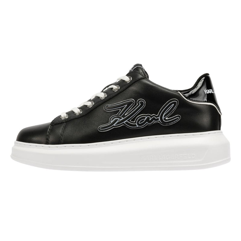 Karl Lagerfeld Kapri Signia Emboss Lo Lace Leather Women's Black Trainers