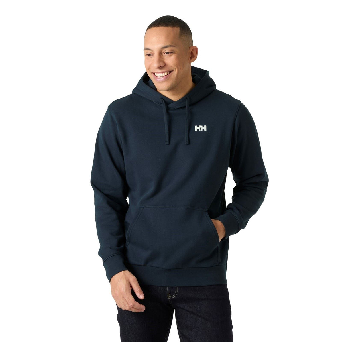 Helly Hansen Sport Staple Hoodie Cotton Men's Blue Hooded Sweatshirt
