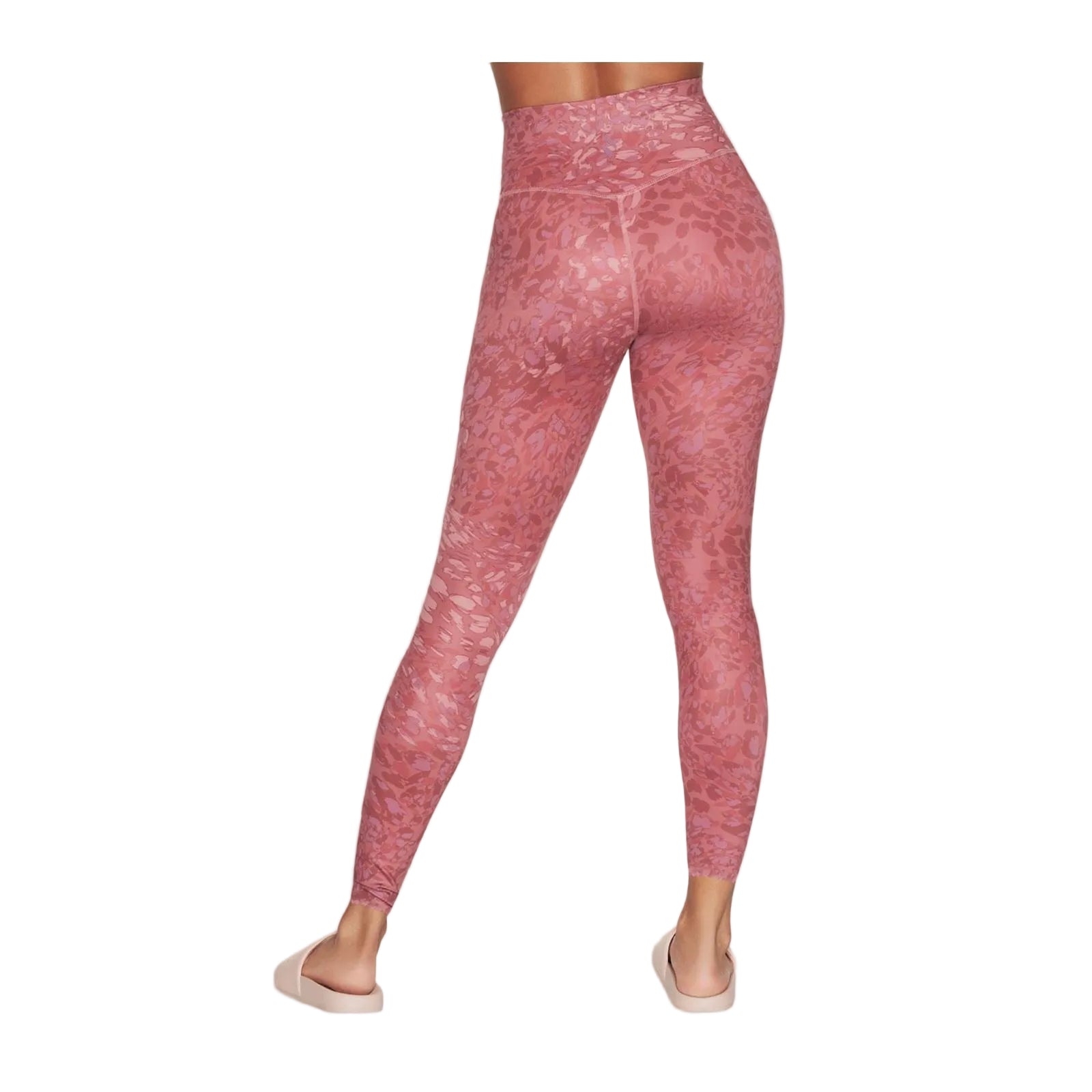 Skechers Performance Go Sculpt HW Leopard Legging Polyester Women's Pink Sports Leggings