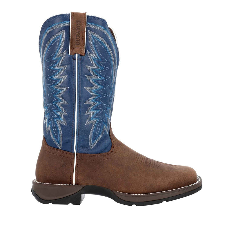Durango Rebel Leather Men's Saddle Brown/Demin Blue Boots