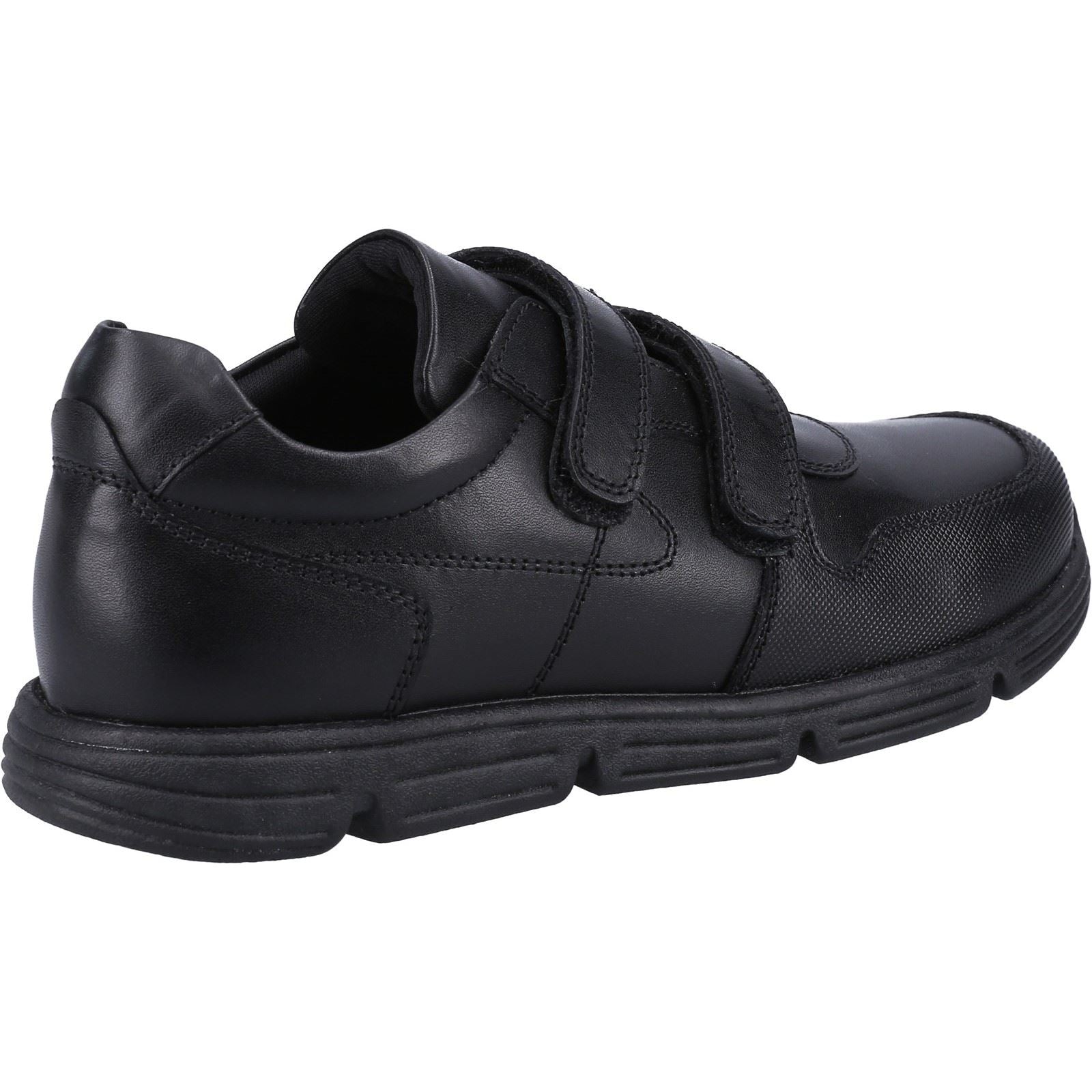 Hush Puppies Lucas Leather Youth Boy's Black Shoes