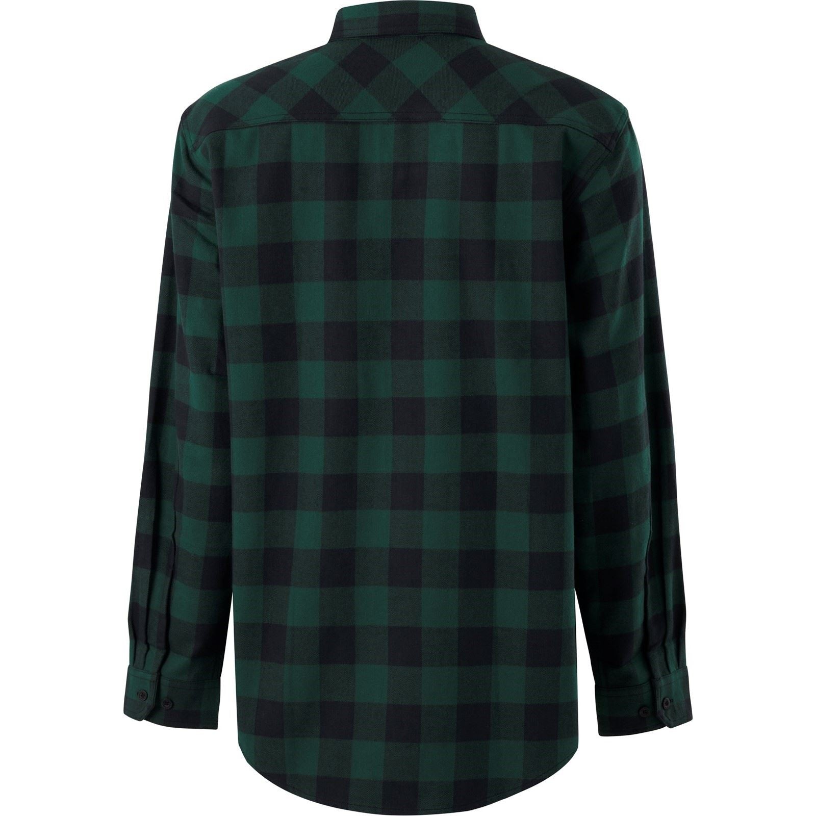 Hard Yakka Long Sleeve Check Flannel Cotton Men's Green Casual Shirt