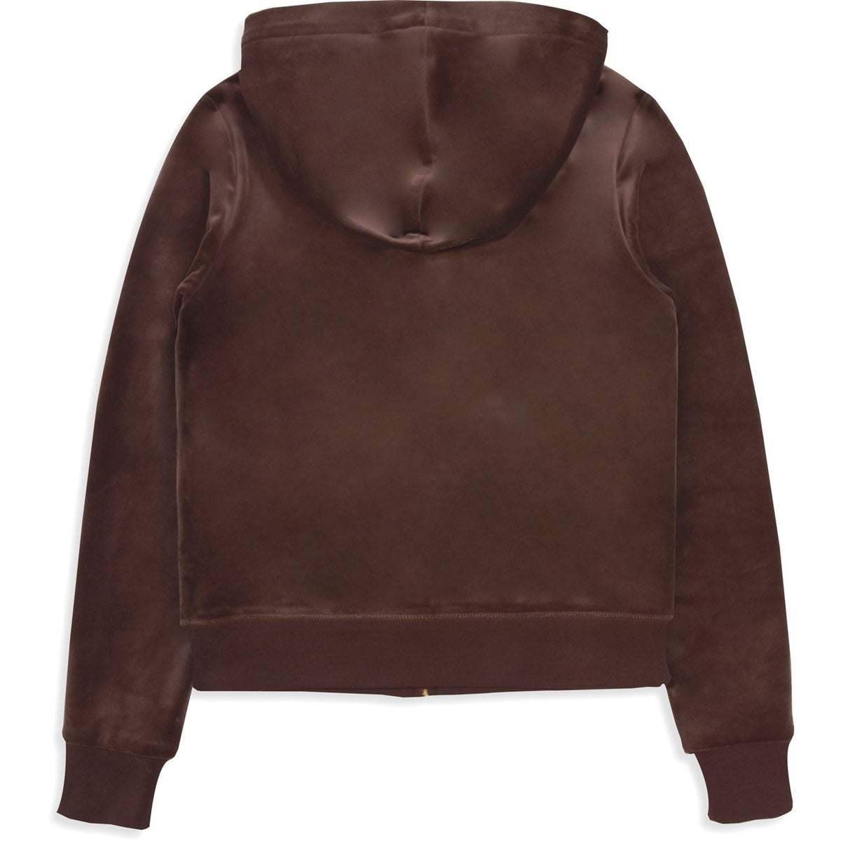 Juicy Couture Robertson Classic Jacket Polyester Women's Brown Hooded Sweatshirt