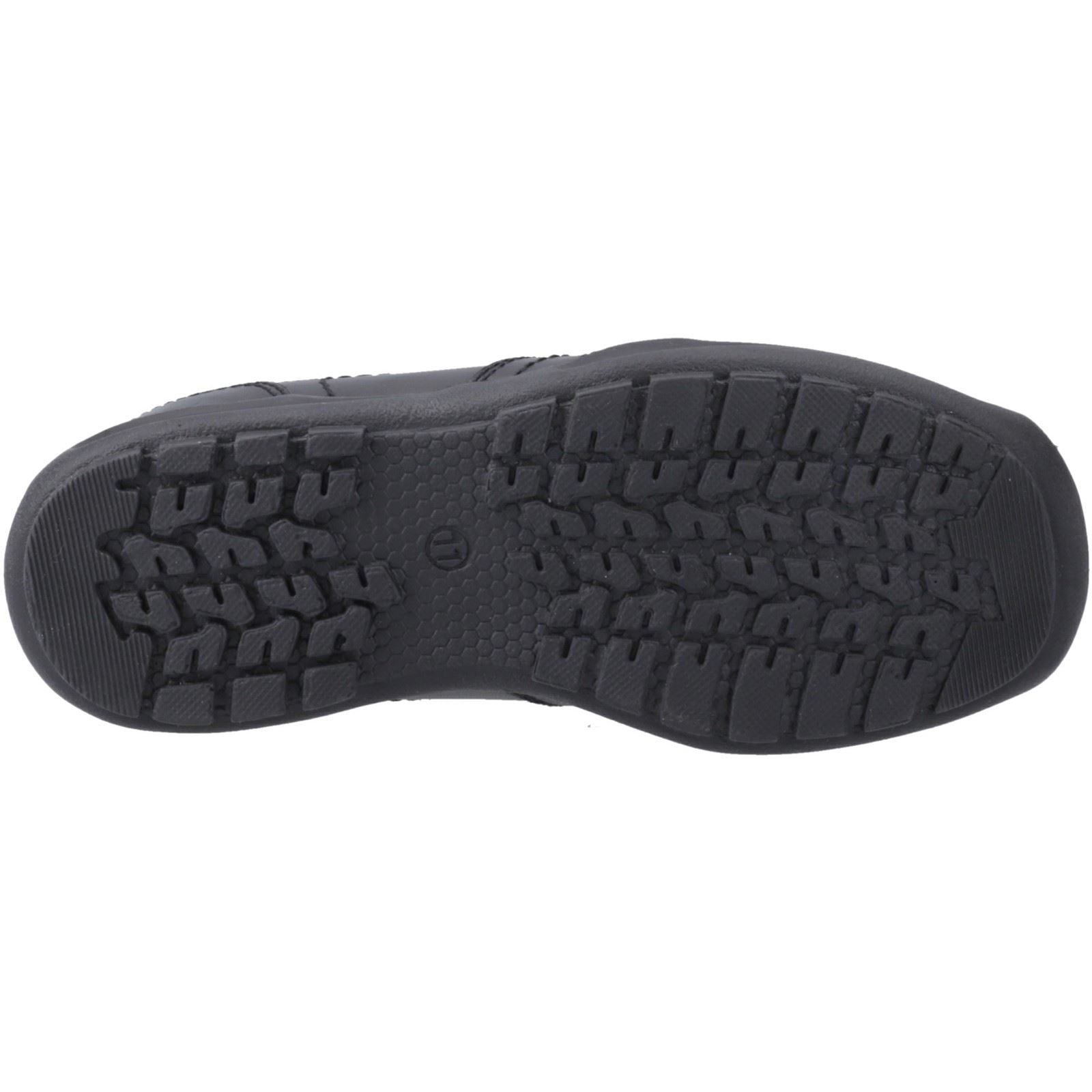 Hush Puppies Morgan Leather Junior Black Loafers