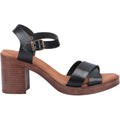 Hush Puppies Georgia Leather Women's Black Sandals