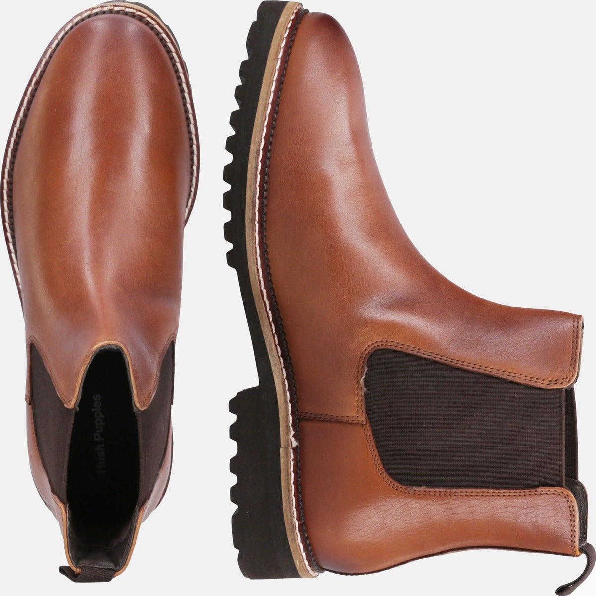 Hush Puppies Gwyneth Chelsea Suede Women's Tan Boots