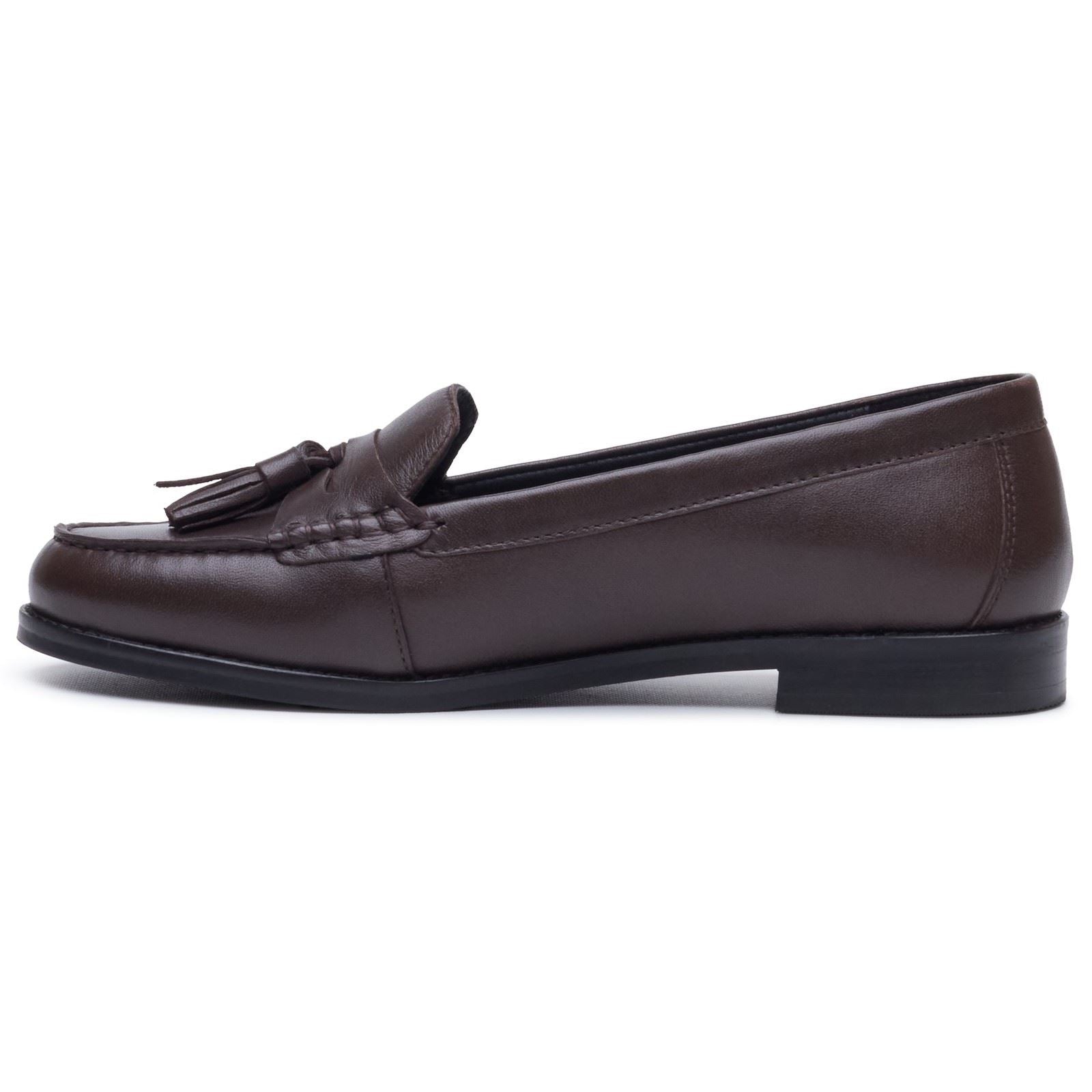 Hush Puppies Connie Leather Women's Chocolate Loafers
