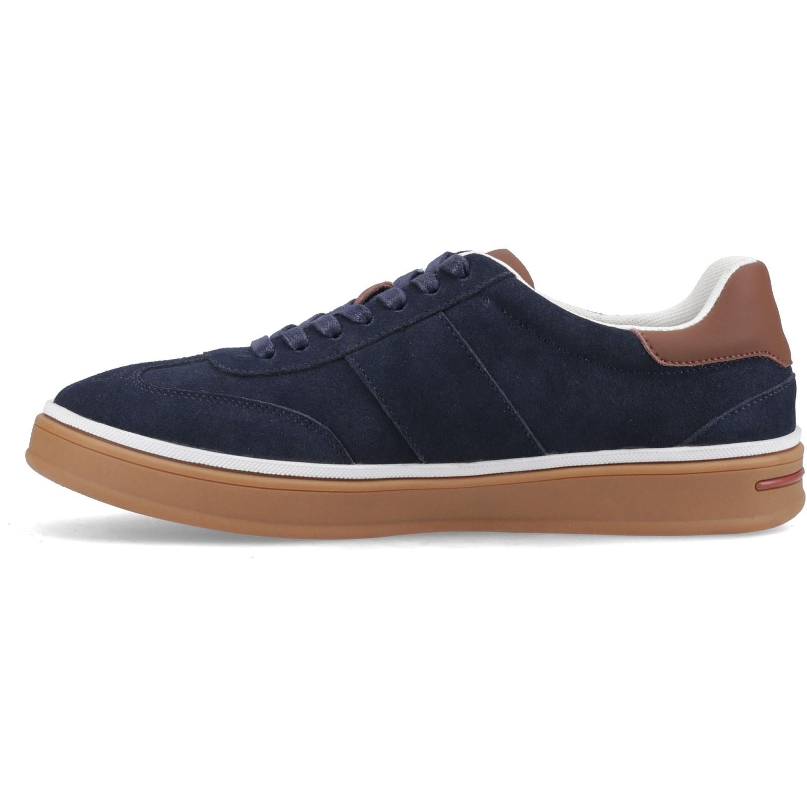 Hush Puppies Carlos Suede Trainer Leather Men's Navy Trainers