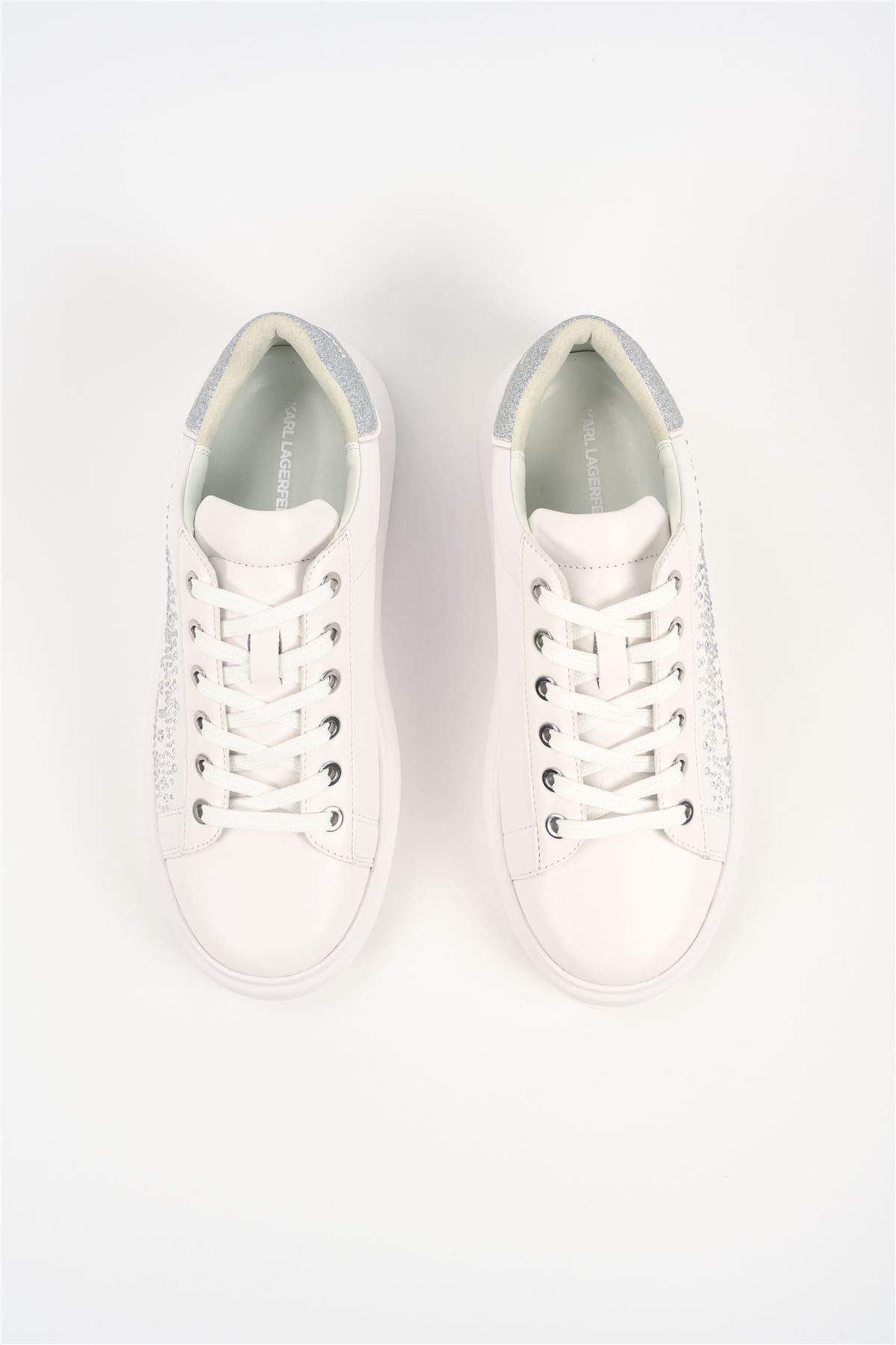 Karl Lagerfeld Kapri Konstellation Leather Women's White/Silver Trainers