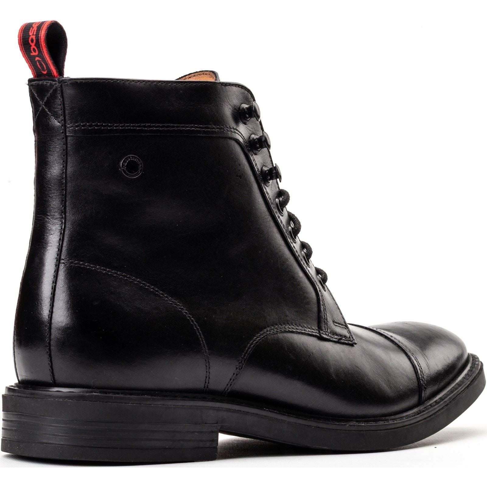 Base London Plymouth Leather Men's Black Ankle Boots