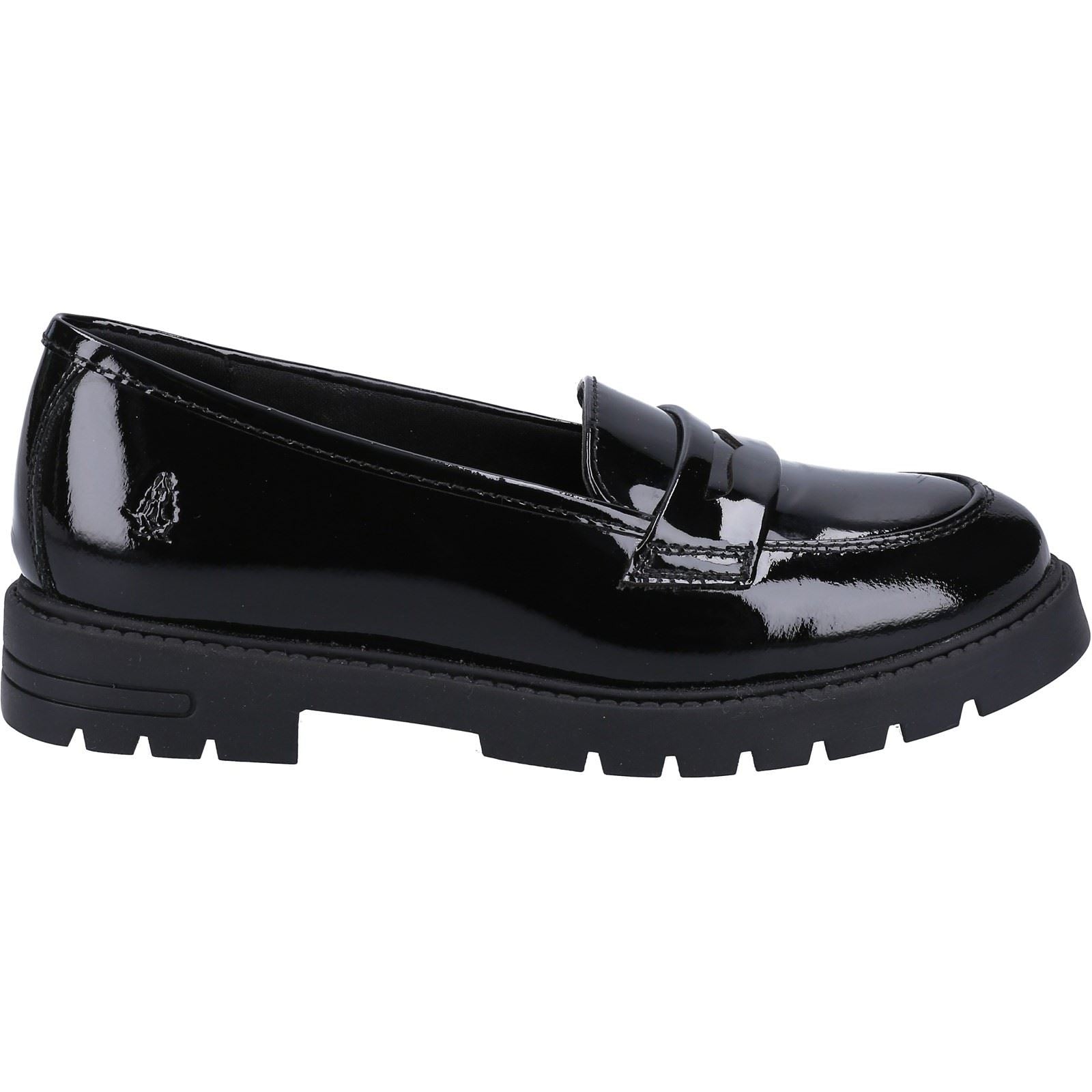 Hush Puppies Hazel Patent Leather Youth Girl's Black Loafers