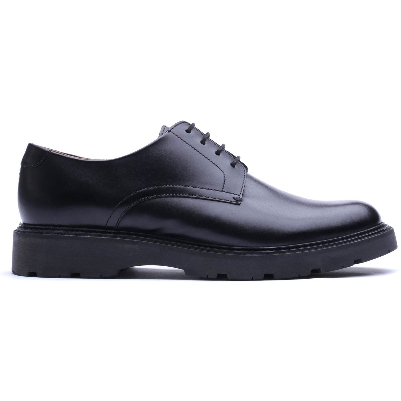 Base London Vector Leather Men's Black Lace-Up Shoes