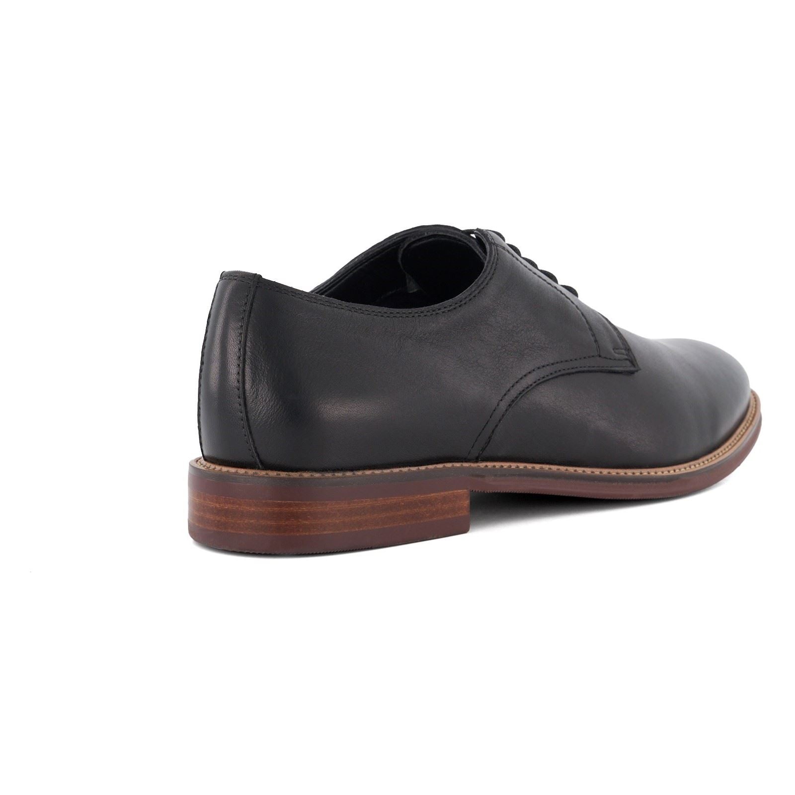 Dune Stanley Leather Men's Black Oxford Shoes