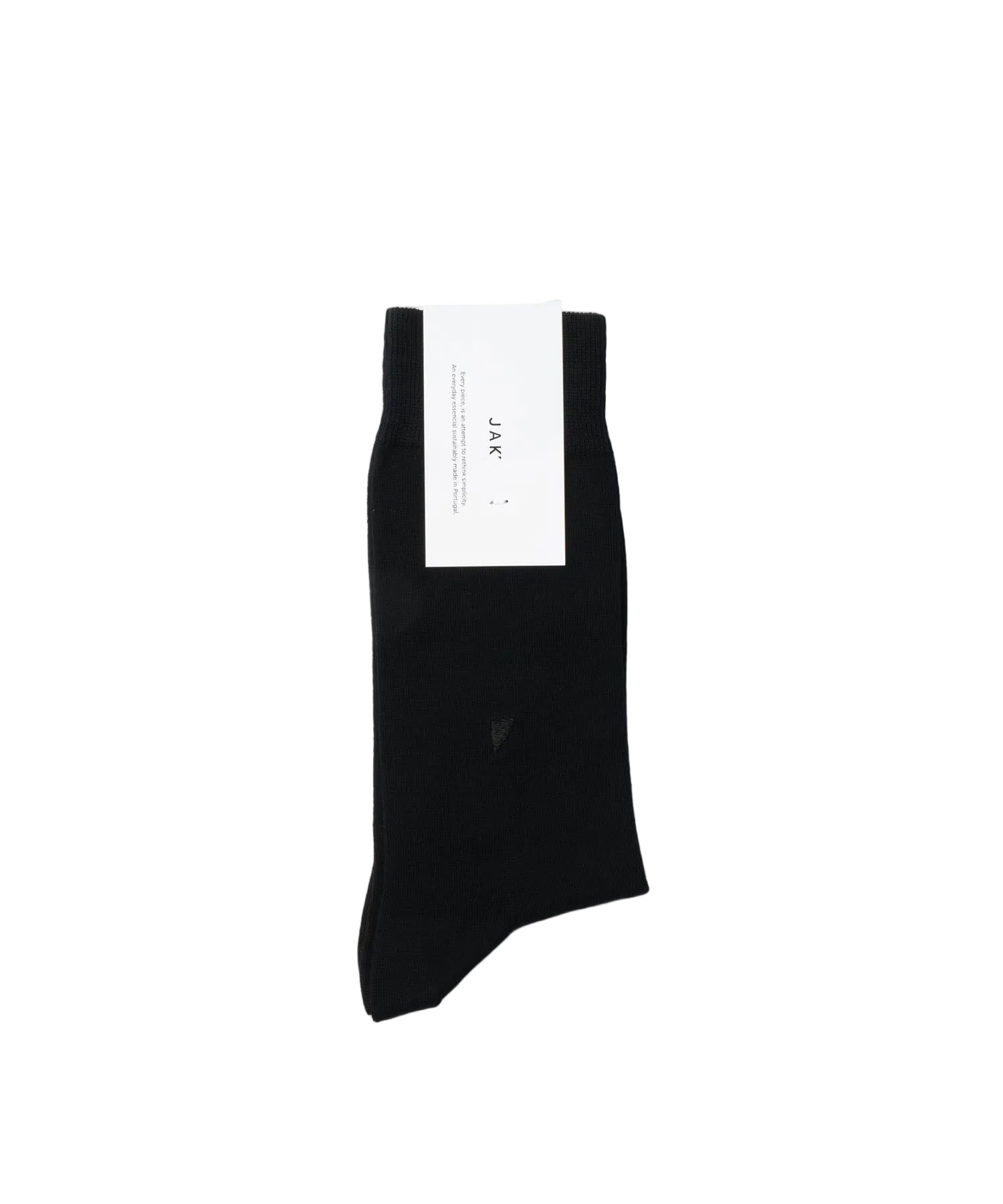 JAK Cotton Black Calf High Socks