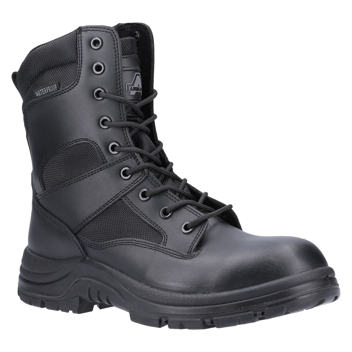 Amblers Safety Combat Leather Black