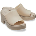 Crocs Brooklyn Slide Heel Women's Taupe Sandals
