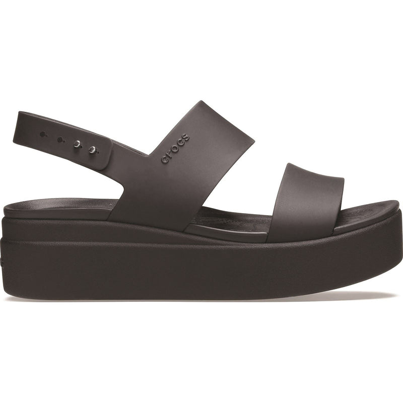 Crocs Brooklyn Low Wedge Synthetic Women's Black Sandals