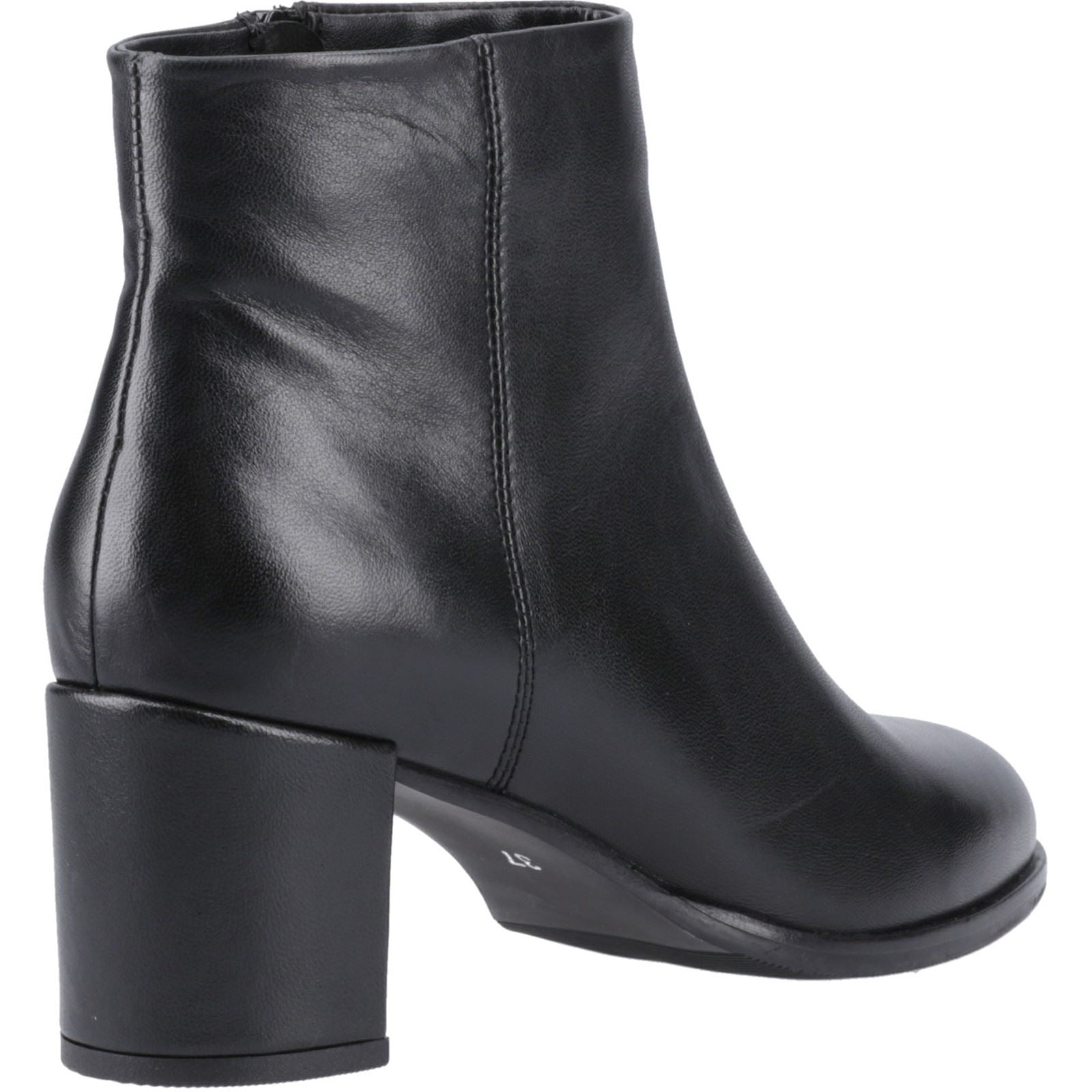 Hush Puppies Claridy Leather Women's Black Heeled Ankle Boots
