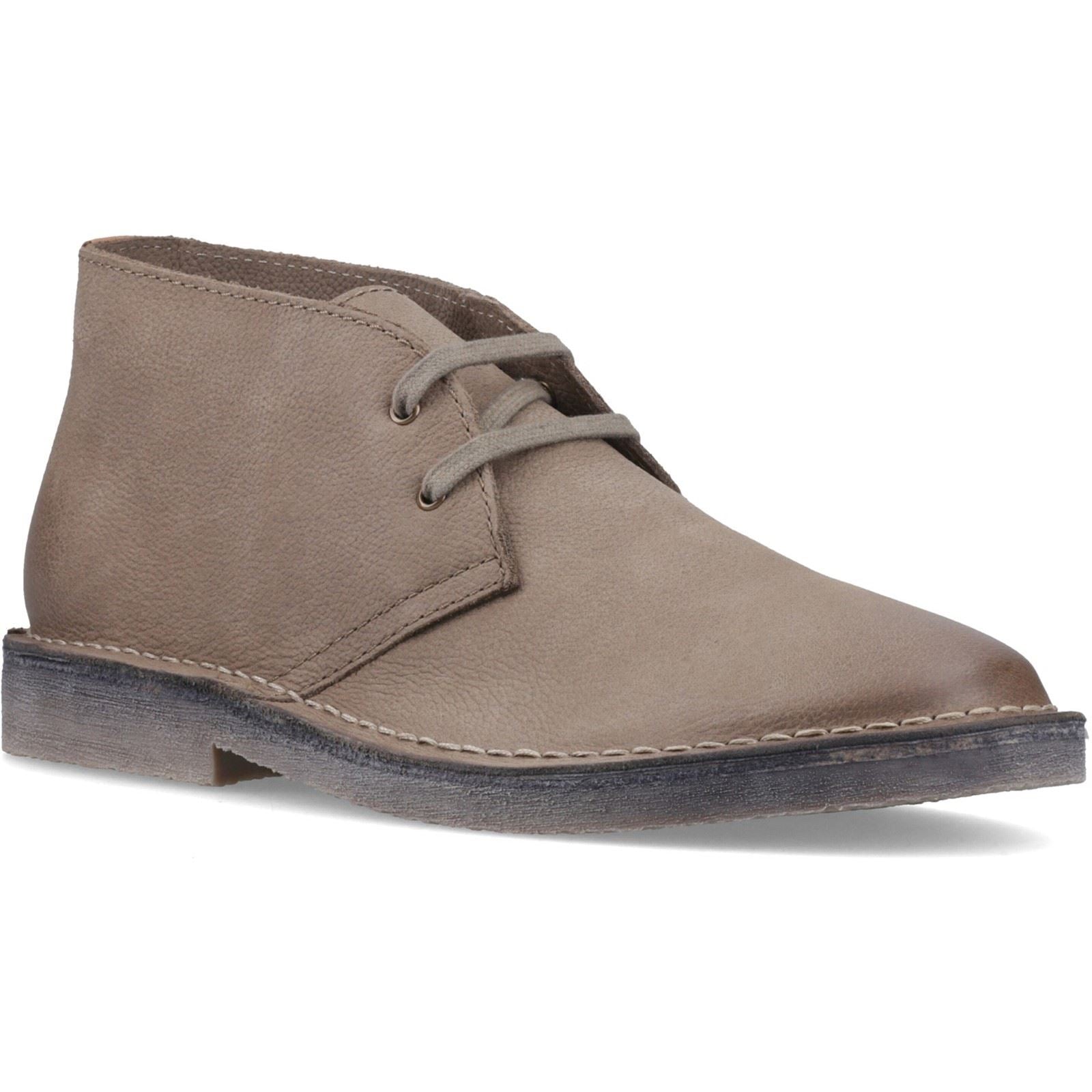 Hush Puppies Samuel Leather Men's Stone Ankle Boots