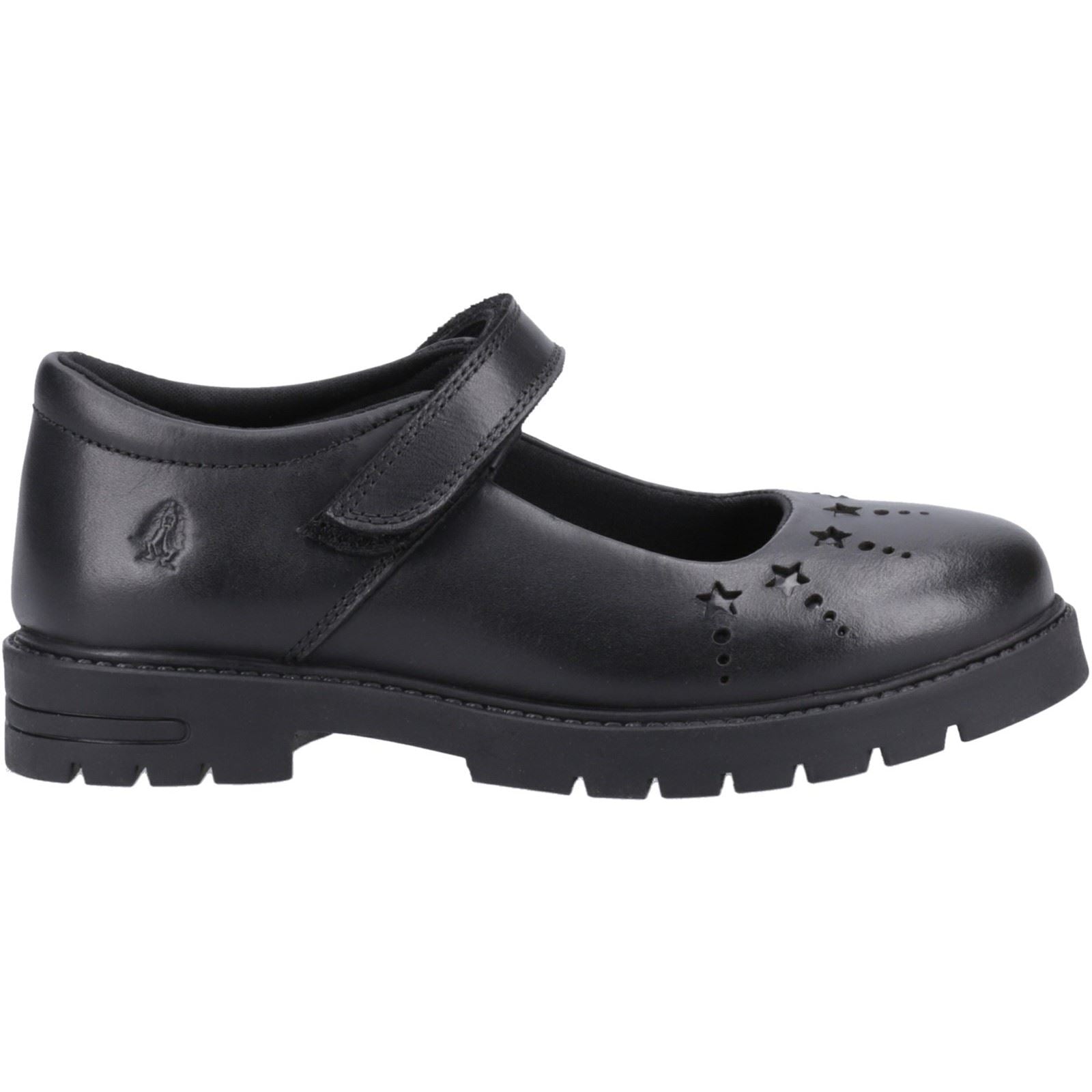 Hush Puppies Sabrina Leather Junior Black Shoes
