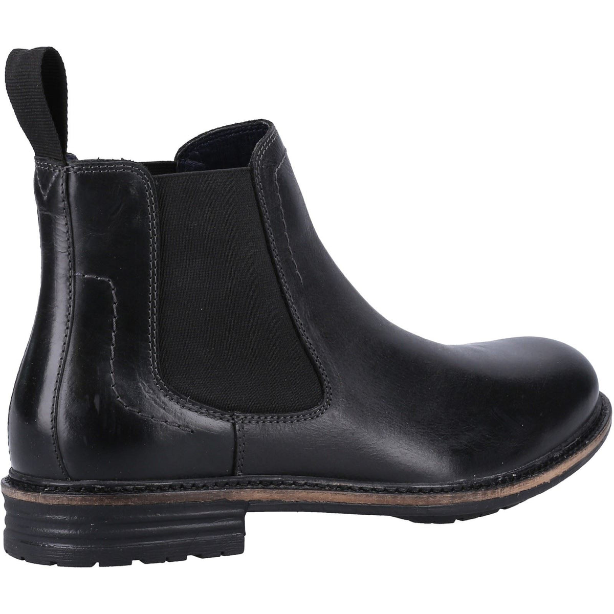 Hush Puppies Justin Chelsea Leather Men's Black Boots