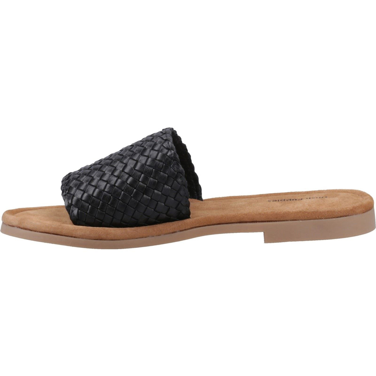 Hush Puppies Hetty Slide Leather Women's Black Sandals
