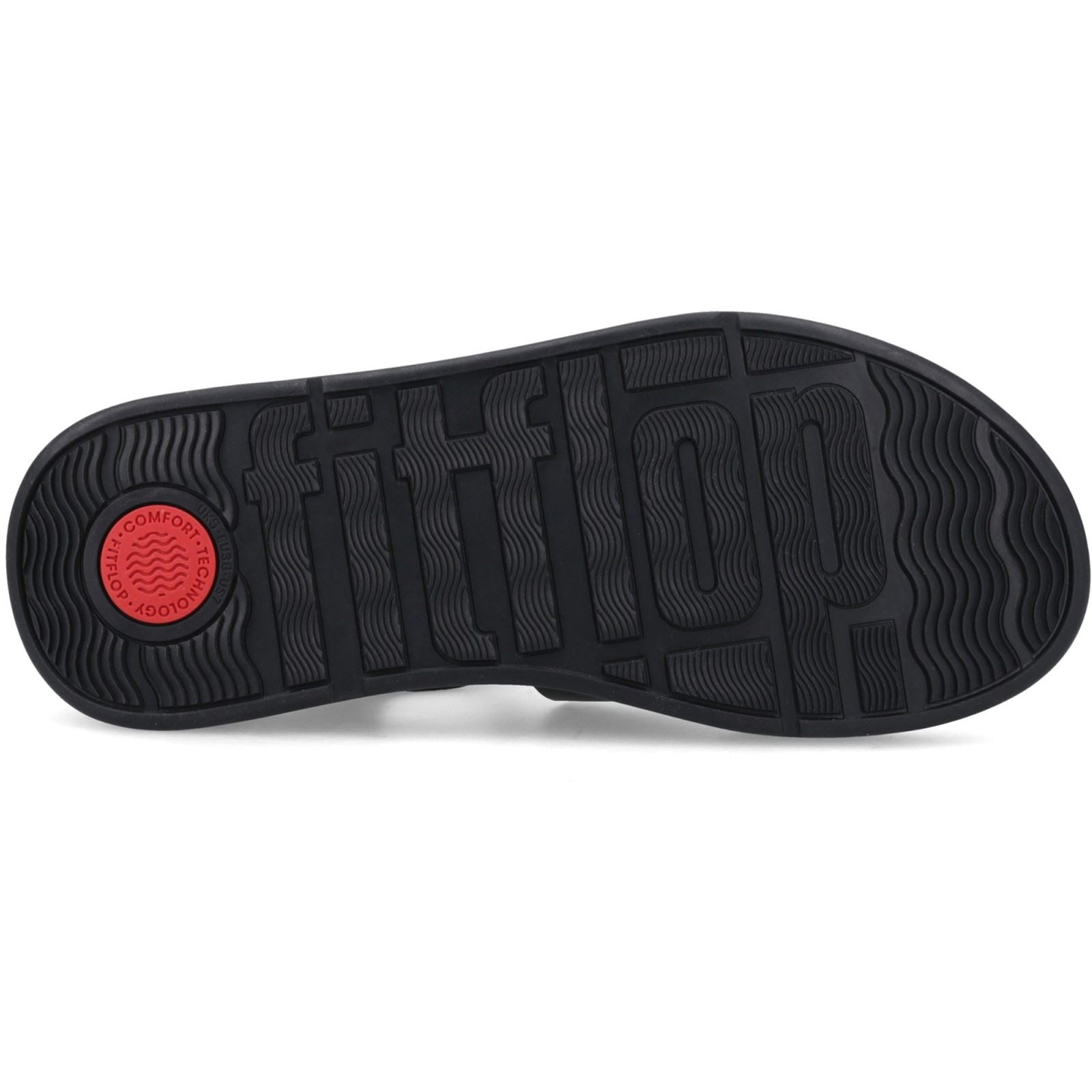 Fitflop F-Mode Fisherman Leather Women's Black Narrow Fit Sandals