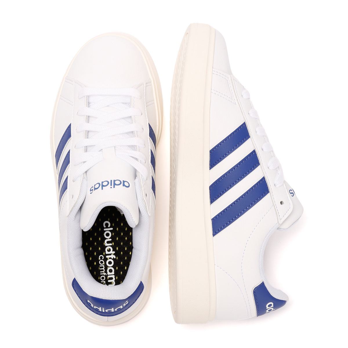 Adidas Grand Court 2.0 White/Blue Trainers