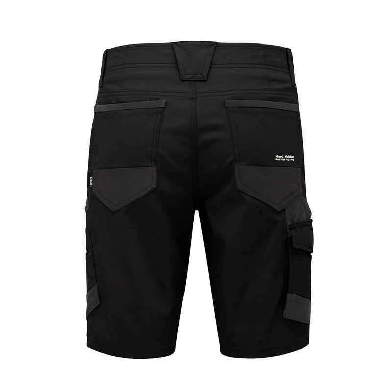 Hard Yakka Raptor Active Cotton Men's Black Knee-Length Shorts