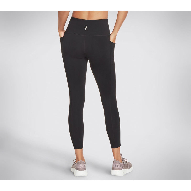 Skechers Performance GOWALK Wear High-Waisted 7/8 Nylon Women's Black Sports Leggings