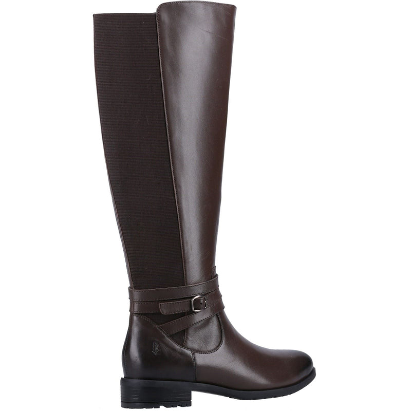 Hush Puppies Vanessa Leather Women's Brown Heeled Knee High Boots