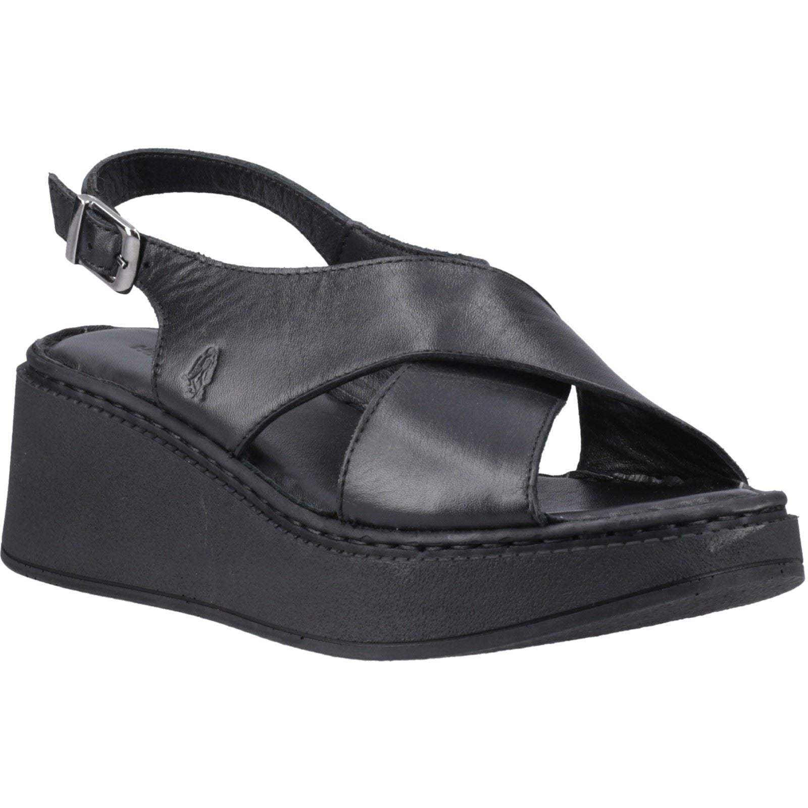 Hush Puppies Bex Wedge Nubuck Women's Black Wedges