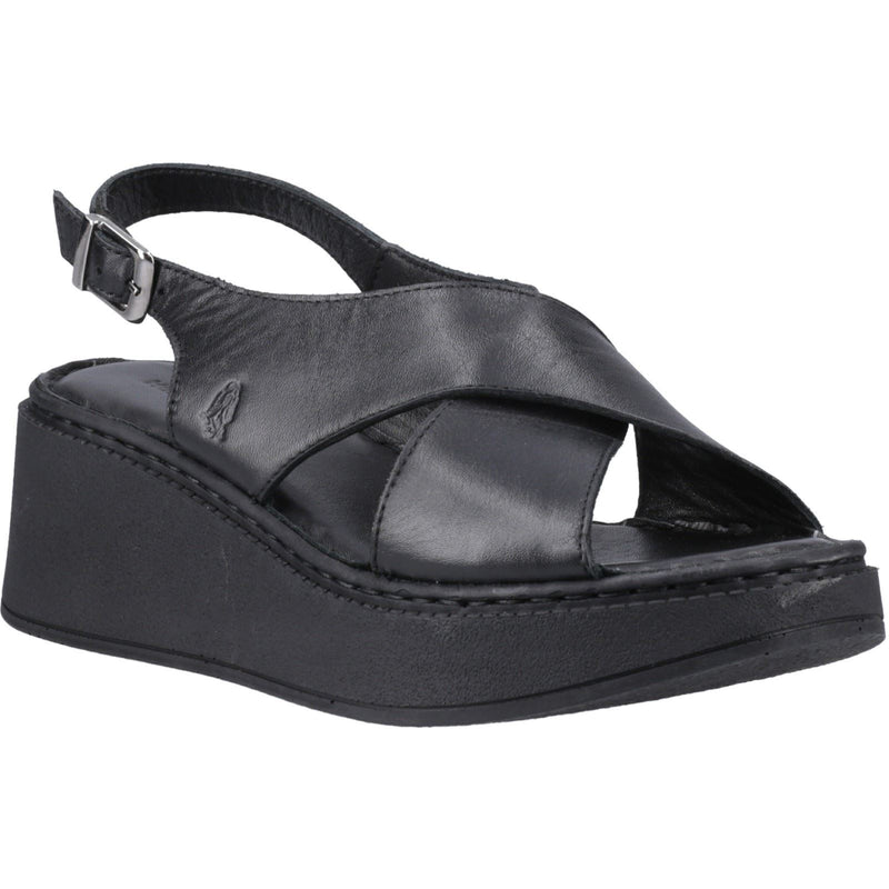 Hush Puppies Bex Wedge Nubuck Women's Black Wedges