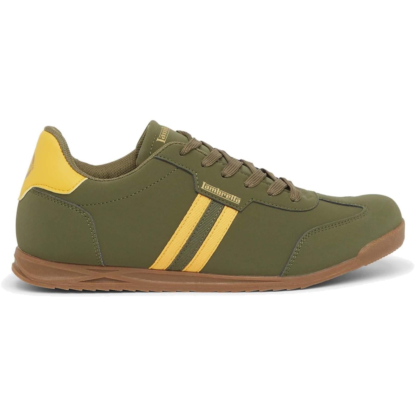 Lambretta Tackle Men's Khaki/Gold Trainers