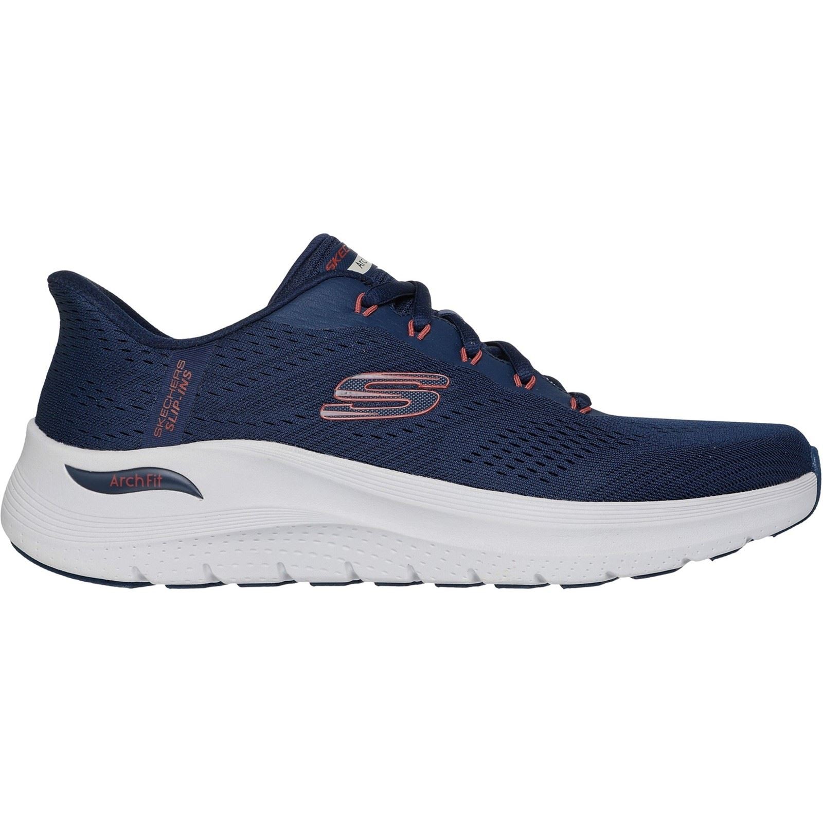 Skechers Arch Fit 2.0 Lestur Textile Men's Navy/Red Trainers