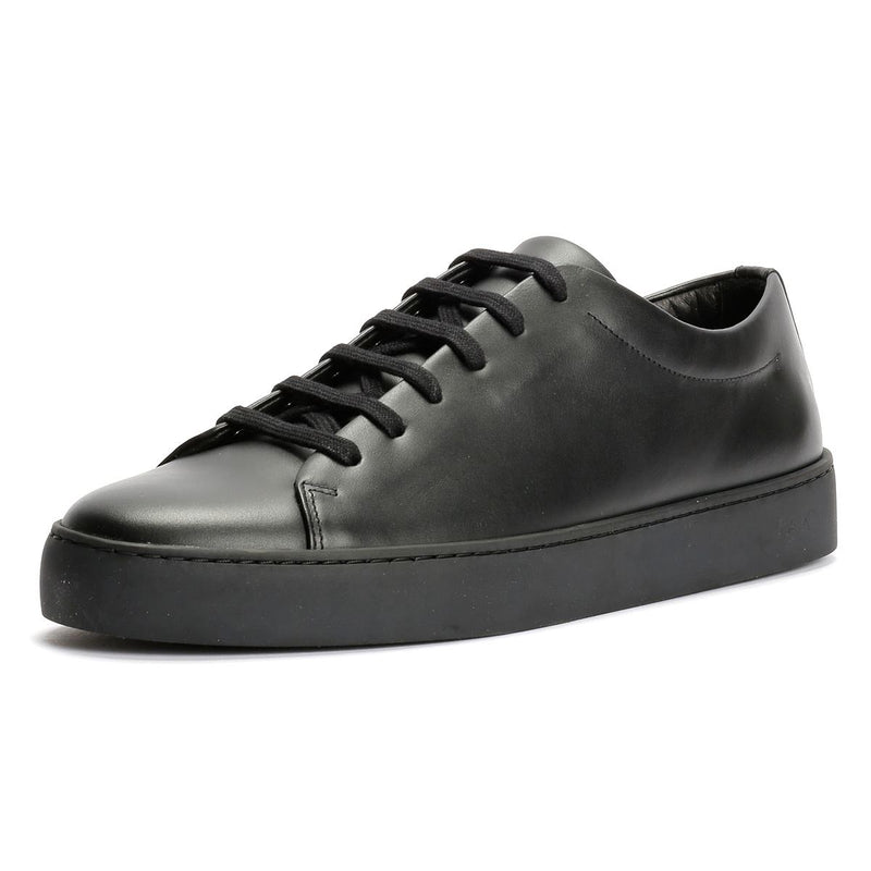 JAK Royal Leather Men's All Black Trainers
