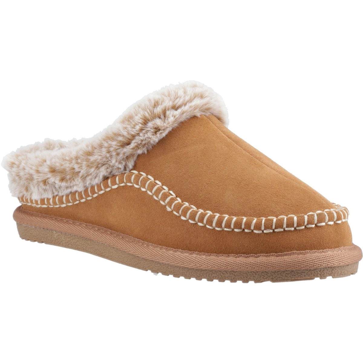 Hush Puppies Anika Suede Women's Tan Slippers