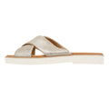 TOMS Mae Crossover Suede Women's Metallic Champagne Sandals