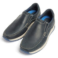Pod Sean Leather Men's Navy Boat Shoes