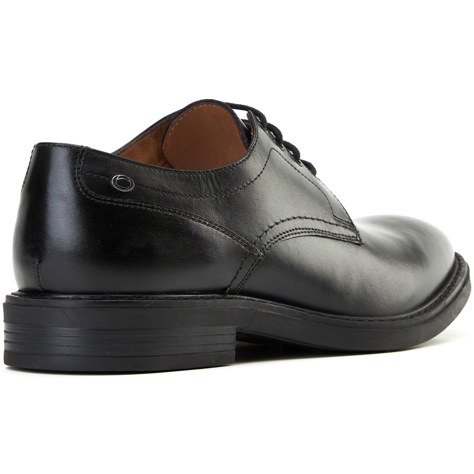 Base London Durham Leather Men's Black Lace-Up Shoes