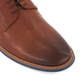 Dune Stanley Leather Men's Tan Lace-Up Shoes