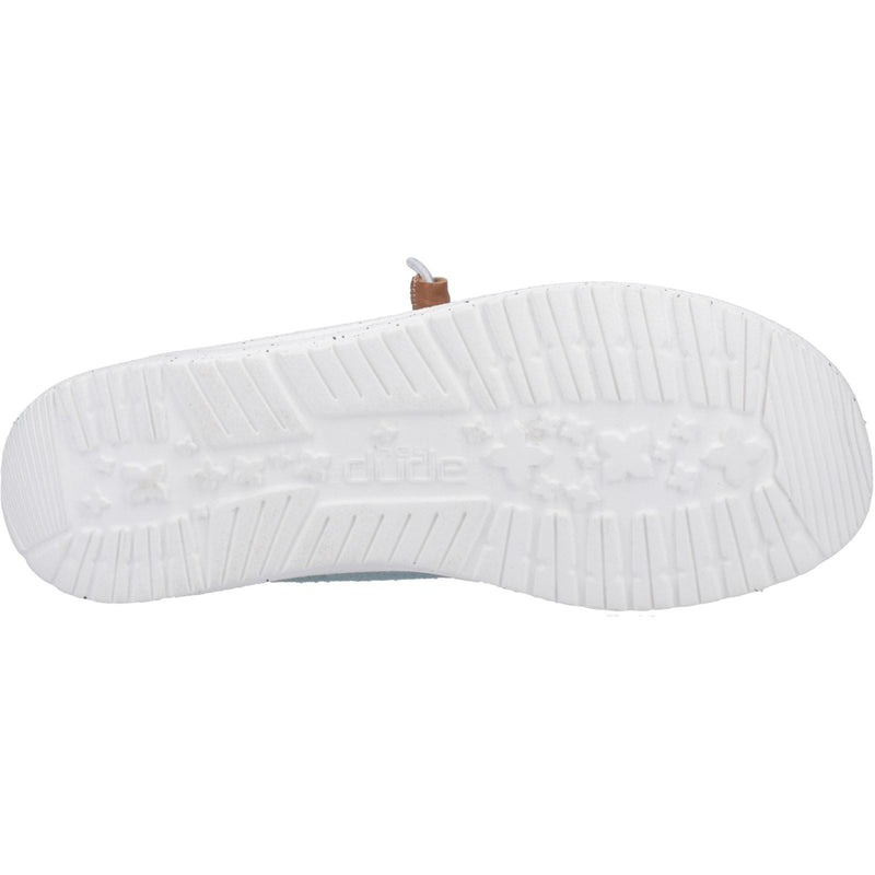 HEYDUDE Wendy Heathered Slub Tropical Linen/Lyocell/Cotton Women's Blue Loafers