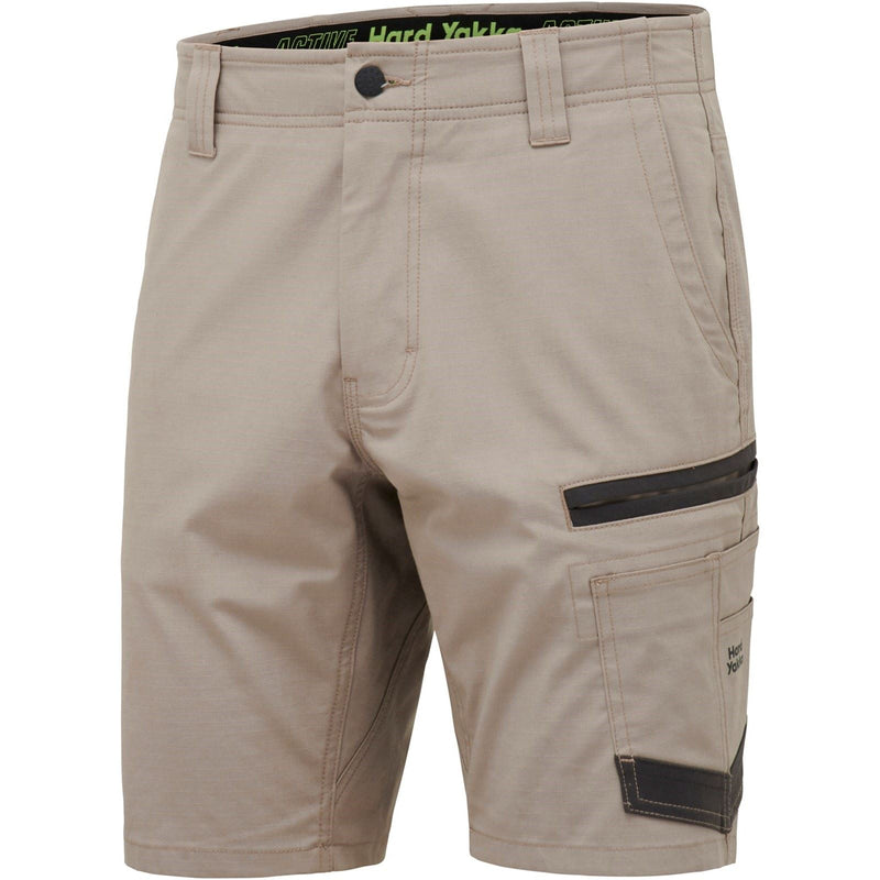 Hard Yakka Raptor Active Cotton Men's Tan Knee-Length Shorts